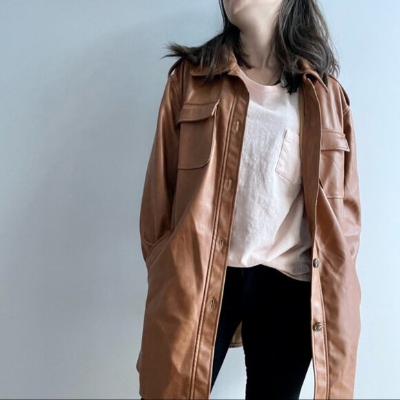 7 for all Mankind Faux Leather Jacket - M - Picture 3 of 5